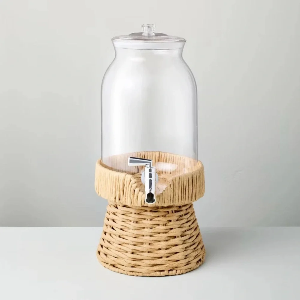 7L Drink Dispenser with Woven Stand - Hearth & Hand™ with Magnolia